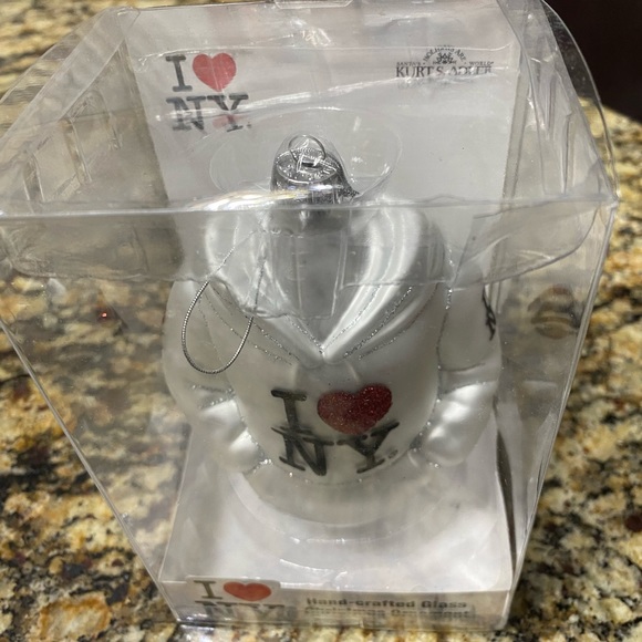 Kurt S. Adler I❤️NY Hand-Crafted Glass Christmas Ornament white hoodie - Picture 5 of 10